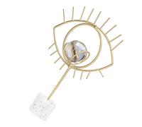 Haofy Décor de Boule de Cristal d'oeil de Sagesse, Ornement en Métal de Fer, Décoration de Table élégante pour la Maison et Le Bureau, Conception de 26 Cm pour Le Salon