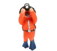 Haofy Décoration de Plongée pour Aquarium, Modèle de Plongée en Forme de Dessin animé pour Eau Douce et Eau Salée, Matériau en PVC (Orange Gras Prendre des Photos)