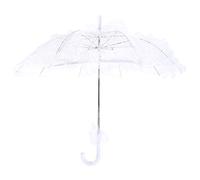 Haofy Dentelle parapluie mariée parapluie Parasol Vintage mariée dentelle coton parapluie pour les fêtes de mariage danse photographie accessoire(blanc)