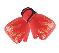 Haofy d'entraînement de Boxe pour Jeunes, Matériau PU Respirant, Adhérence Améliorée, Protection Complète des Mains, Sac de Boxe et équipement de Sparring pour Enfants (Rouge)