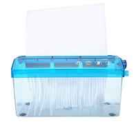 Haofy Destructeur Manuel de Bureau Déchiqueteuse à Papier Efficace Base Antidérapante pour Bureau à Domicile Déchiqueteuse à Main Bleue avec Effet de Déchiquetage de 4 Mm