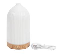 Haofy Diffuseur D'huiles Essentielles 200ML Diffuseur D'aromathérapie à Ultrasons Fonctionnement Silencieux sans Eau pour Chambre à Coucher Bureau Yoga Veilleuse 7 Couleurs Arrêt