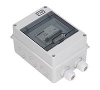 Haofy Disjoncteur Miniature 125 A DC avec Couvercle Transparent, Interrupteur de Déconnexion étanche, Installation Facile pour Système Solaire Photovoltaïque, Matériau Pa66 Blanc