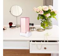 Haofy Distributeur Automatique de Cotons, Distribution sans Effort et sans Contact pour une Routine de beauté rapide. Le Rangement organisé Maintient La Zone de Maquillage Bien rangée. La Base (PINK)