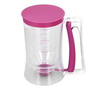 Haofy Distributeur de Crêpes capacité de 16 Oz avec échelle Mesurable, Matériau PP avec Large Ouverture et Poignée à Gâchette, Verseur à Crêpes pour Gaufres, Muffins, Sauce à Pizza, Petites