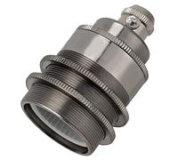 Haofy Douille de Lampe E27 Vintage en Cuivre avec Finition Chromée pour | Compatible avec Ampoules E27, Options Laiton ou Noir, Luminaire DIY pour Lampes de Table et Lampadaires, Design Antique