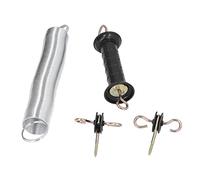 Haofy Electric Fence Gate Spring Kit, Poignées de Porte de Bétail Ensemble avec Poignée d'isolation et Ressort pour Clôture électronique Porte de Printemps