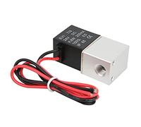 Haofy Électrovanne électrique à Réponse Rapide 24 V CC à Eau Durable 2 Positions Air 2 Voies pour une Installation Facile IP65 Convient à Diverses Conditions de Travail Alliage D'aluminium (G1/8")