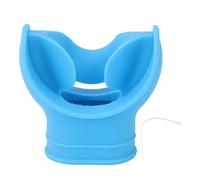 Haofy Embout de Détendeur Plongée Silicone Qualité Alimentaire Modèle 3, 5.1x5.4x3.6cm Indéformable avec Attache Sécurité, Morsure Confort Anti-Fatigue Masseur pour Apnée et Chasse sous-Marine