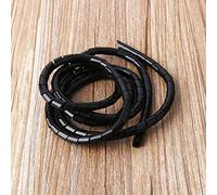 Haofy Enroulement de Câble en Spirale de 5 M pour Une Gestion Efficace des Fils - Reliure Bien Rangée et Soignée pour Le Bureau à Domicile, Noir, 6 Mm, Idéal pour Les Câbles TV et PC