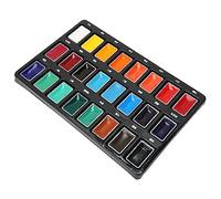 Haofy Ensemble d'aquarelles Unies de 24 Couleurs, Haute Saturation, Séchage Rapide, Style Chinois Authentique dans une Boîte en Fer, attentionné pour les Débutants, les étudiants en Art et les