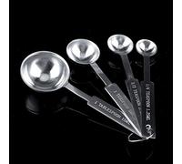 Haofy Ensemble de 4 Cuillères à Mesurer, Acier Inoxydable de qualité Alimentaire, Outils de Cuisine Antirouille pour la Cuisson de l'assaisonnement du café, Mesures Précises