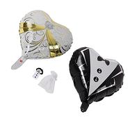 Haofy Ensemble de Ballons Coeur Romantique Rouge Saint-valentin pour Anniversaire de Mariage, 2 Pièces, énorme Décoration pour Fête