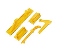 Haofy Ensemble de Bâtons de Bloc Poussoir de sécurité pour le Travail du Bois Matériau ABS Solide Couleur Jaune - Bloc Poussoir et Bâton 5 Pièces - Meilleure sécurité pour les Tables de Scie à Table