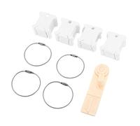 Haofy Ensemble de Bobines de Fil en Plastique, Outil de Gestion du Fil à Broder au Point de Croix, Machine à Enrouler Manuelle Blanche avec Cartes de Fil et Anneaux de Maintien pour