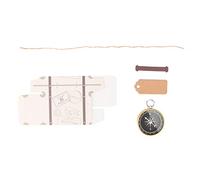Haofy Ensemble de Boîtes à Bonbons pour Cadeaux de Mariage avec Boussole Dorée, 20 Mini Boîtes de Style Valise avec étiquettes et Boussole, Adaptées à Toutes les Occasions, Diamètre de la de 1,8