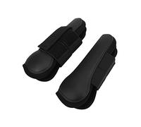 Haofy Ensemble de Bottes de Tendons de Cheval, Coque de Protection en PU Souple et Respirante pour L'entraînement de Saut de Cheval, 2 Pièces pour Les Amateurs de Sports équins (Pattes Avant Noires