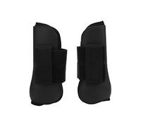 Haofy Ensemble de Bottes de Tendons de Cheval, Coque de Protection en PU Souple et Respirante pour L'entraînement de Saut de Cheval, 2 Pièces pour les Amateurs de Sports équins (pattes avant noires M)