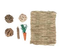Haofy Ensemble de Boules de Tapis d'herbe de Lapin, Jouets à Mâcher Exquis pour Animaux de Compagnie, pour Le Meulage des Dents, pour Petits Jouets d'animaux