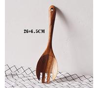 Haofy Ensemble de Couverts à Salade en Bois 10,55 Pouces, 2 Pièces pour Ustensiles de Cuisine Antiadhésifs Rayures avec Prise Confortable, Ustensiles à Salade en Bois Naturel pour le Camping et les