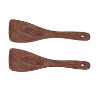 Haofy Ensemble de Cuillères à Riz en Bois, Millettia Laurentii Naturel, Conception à Bouche Oblique pour un Mélange Facile, 8,7 X 3,2 Pouces, Léger à 3,2 Onces au Total, Cuisine Domestique (Bouche