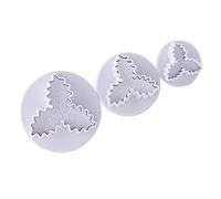 Haofy Ensemble de -feuilles de Houx pour Décoration de Gâteaux, en Plastique de qualité Alimentaire, Léger, Facile à Faire Soi-même, Outils de Cuisson de Vacances pour les Boulangers à Domicile,