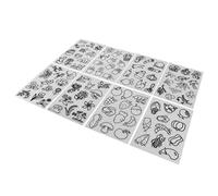 Haofy Ensemble de Feuilles Thermorétractables, 8 Pièces, Joli Motif de Fruits et Légumes, Papier Dink Rétractable pour L'artisanat, les Jouets et la Fabrication de Nail Art (Légumes et Plantes)