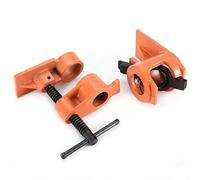 Haofy Ensemble de Fixation D'étau à Mâchoires de Collier de Serrage de 1 Pouce, Kit D'outils de Travail du Bois Durable, Pince en Fonte Résistante pour le Collage et le Perçage, Idéal pour une