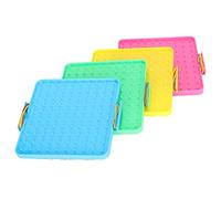 Haofy Ensemble de Géoplans de Manipulation de Mathématiques en Plastique, 15.5x17.2cm, 4 Pièces, Outil de Géométrie avec Bandes élastiques pour Enfants, Apprentissage en Classe à la Maison
