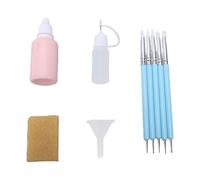 Haofy Ensemble de Liquide de Masquage Aquarelle 30 Ml, Ruban de Masquage Liquide Facile à Décoller avec 5 Pinceaux en Silicone, Entonnoir à Gomme pour Illustrations de Gouache,