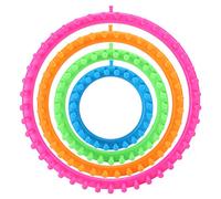 Haofy Ensemble de Métiers à Tricoter Circulaires, Kit D'outils de Bricolage Extensible avec Aiguille à Crochet, Fabricant D'écharpe à Pompons Haute efficacité pour un Stockage à Long Terme, Idéal