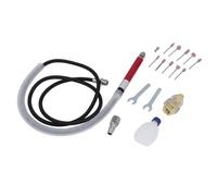 Haofy Ensemble de Micro-broyeurs à Air, Kit Multifonctionnel Robuste pour les Travailleurs de L'industrie de la Construction Navale, Alliage de Zinc 1/8 Pouces