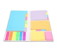 Haofy Ensemble de Notes Autocollantes avec Adhésif Puissant et Grand Espace d'écriture, Notes Autocollantes Réutilisables dans une Couverture en Similicuir Transparent pour le Travail de Bureau,