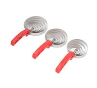 Haofy Ensemble de Peignes de Curry à Cheval en Acier Inoxydable de 3 Anneaux à Double Face pour Chiens de Chèvre de Bétail, Peigne de Toilettage pour une Utilisation Polyvalente