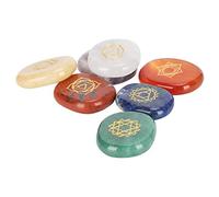 Haofy Ensemble de Pierres de Chakra de Couleur Naturelle, 7 Pièces, avec Boîte Cadeau, Belles Pierres énergétiques pour la Méditation et la Décoration de la Maison