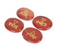 Haofy Ensemble de Pierres Runiques Polies avec Symboles d'eau, de Feu, d'air Terrestre pour la Guérison Reiki, la Méditation, l'équilibrage des Chakras, le Soulagement de l'anxiété pour une