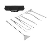 Haofy Ensemble de Pinces à Ciseaux en Acier Inoxydable pour Aquarium, Soins des Plantes Aquatiques avec Sac de Rangement, Kit D'outils 6 en 1 pour Usage Professionnel
