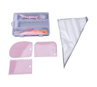 Haofy Ensemble de Poches à Douille et Douilles Anti-éclatement Kit de Décoration de Gâteau avec 55 Douilles à Douille 55 Poches à Réutilisables 1 Ciseaux à Pâtisserie 3