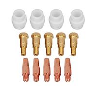 Haofy Ensemble de Pointes de Torche de Soudage MIG 24KD, Kit Complet de 14 Pièces avec Options de 0,8, 1,0 et 1,2 Mm pour Binzel 24KD, Installation Facile, Garantit un Flux de Travail Fluide, pour