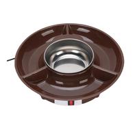 Haofy Ensemble de Pot à Fondue électrique avec 2 Pots, Candy Chocolate Melting Pot Merting Chocolate Plus Chauffant pour Tremper de la Fondue Pot Set Electric (Plug UE 220V)