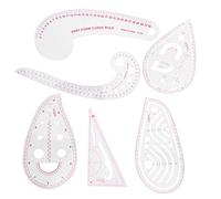 Haofy Ensemble de Règles de Vêtements, Outils de Tailleur Multifonctionnels Légers pour la Coupe de Dessin de Couture, Règle de Couture 6 Pièces pour la Conception de Vêtements