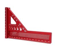 Haofy Ensemble de Règles Triangulaires Multifonctions pour le Travail du Bois, carré de Charpentier en Alliage D'aluminium pour un Marquage D'angle Précis, Trou de Marquage de 1/16" de Diamètre