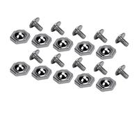 Haofy Ensemble de Rivets Hexagonaux de 10 Mm, 50 Ensembles de Rivets en Alliage de Zinc et Vis à Fente pour la Reliure Artisanale en Cuir, la Décoration de Vêtements avec Fixation (GRAY)