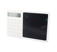 Haofy Ensemble de Tablette D'écriture de Calculatrice Scientifique 2 en 1 à Petite Fonction pour L'école de Bureau, Calculatrice de Bureau Portable pour L'étude et Le Travail, de Blanche élégante