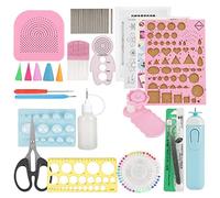 Haofy Ensemble D'outils à Fentes en Papier Quilling, Kit D'artisanat D'art de Bricolage de 24 Pièces pour Créer des Formes Complexes, Idéal pour les Amateurs D'artisanat en Papier