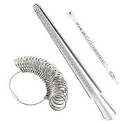 Haofy Ensemble D'outils de Mandrin de Bâton de Dimensionnement de Doigt en Aluminium pour Mesurer la Taille de Bague avec Ruban à Mesurer, pour Un Dimensionnement Rapide de la Bague et Une Mesure