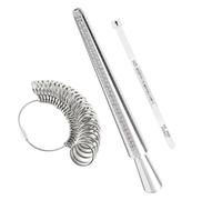 Haofy Ensemble D'outils de Mandrin de Bâton de Dimensionnement de Doigt en Aluminium pour Mesurer la Taille de Bague avec Ruban à Mesurer, pour Un Dimensionnement Rapide de la Bague et Une Mesure