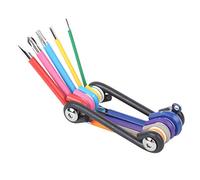 Haofy Ensemble D'outils de Réparation de Vélo Multifonctionnels 9 en 1, Mini Ensemble D'outils de Réparation en Acier au Chrome Vanadium coloré pour le Fonctionnement en Usine (Mini pliable