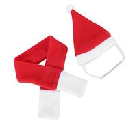 Haofy Ensemble écharpe et Bonnet de Père Noël pour Chien en Polyester Doux et Confortable pour Chiens de Taille Moyenne et Grande, Fêtes de Noël, Séances Photos, Réunions de Famille, Facile à Mettre