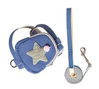 Haofy Ensemble Harnais et Laisse pour Animaux de Compagnie, Gilet Réglable en Nylon pour Chien et Chat avec Conception de Sac à Dos (M (recommandé 2,5 à 5 kg/5,5 à 11 LB))